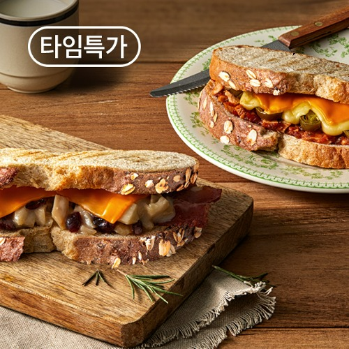 [타임특가] 닭가슴살 깜빠뉴 샌드위치 2종 세트 6팩